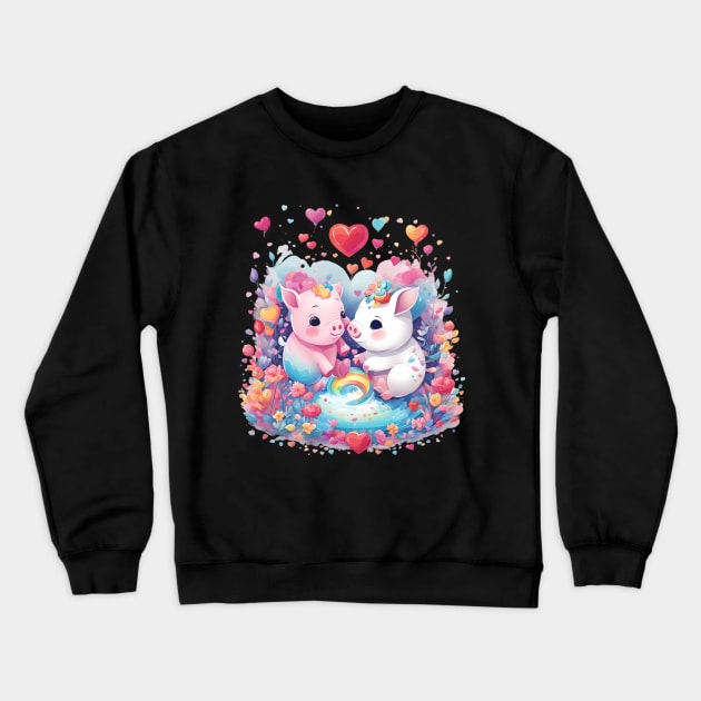 Love Pig Crewneck Sweatshirt by animegirlnft